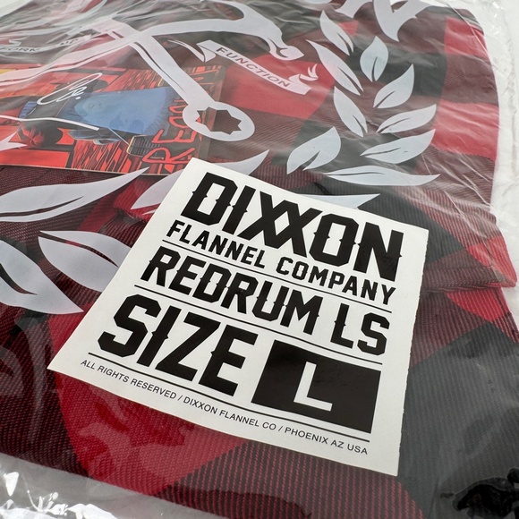 Dixxon Flannel REDRUM 2020 Red Black Plaid Long Sleeve - Limited Edition - Picture 6 of 7